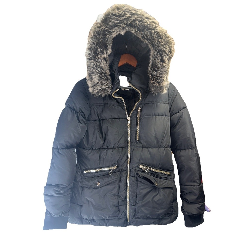 How Dare U Outerwear Puffer Coat Womens 3 XL Black Padded Jacket - Picture 5 of 9